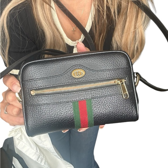 Gucci Mini Shoulder Bag Ophida Black|NWT - Picture 3 of 9